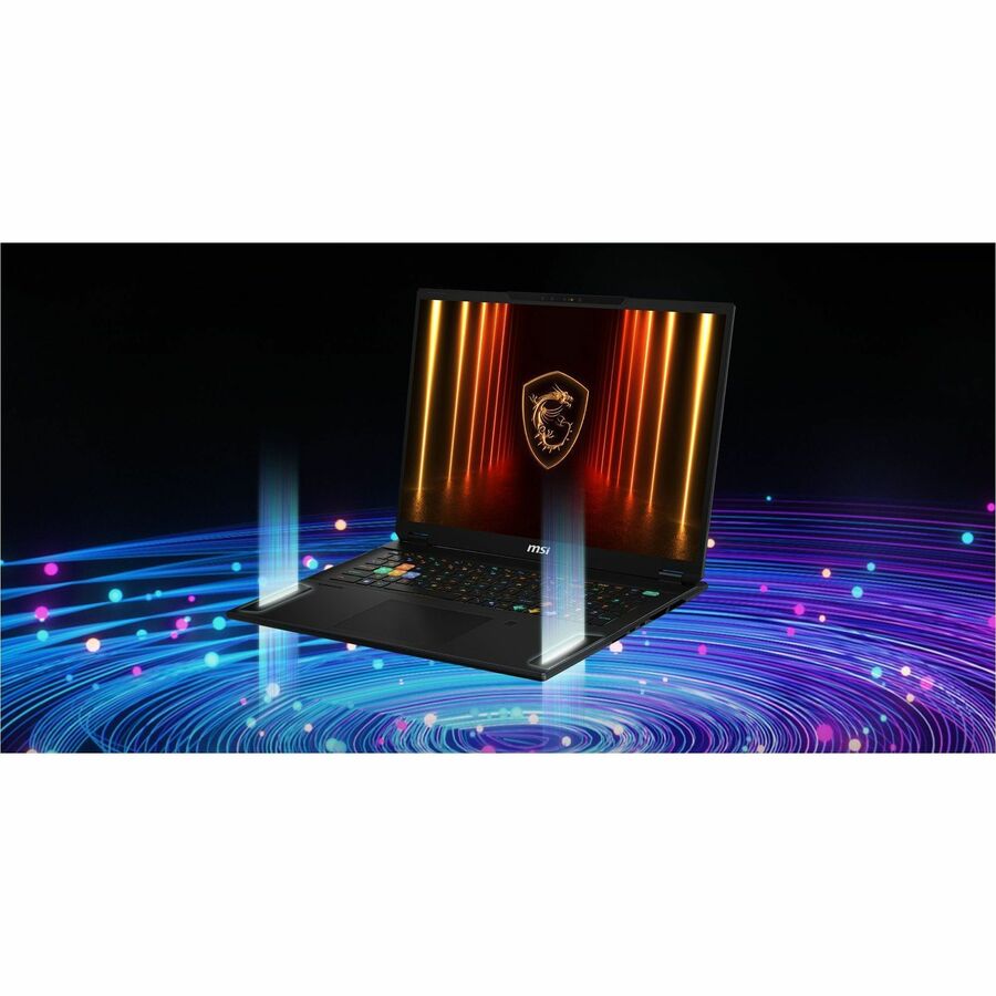 Gaming laptop with a colorful abstract background