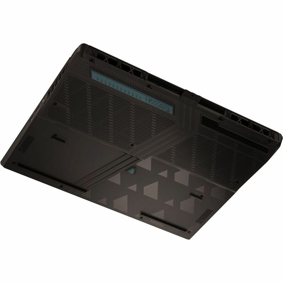 Black plastic component on a white background