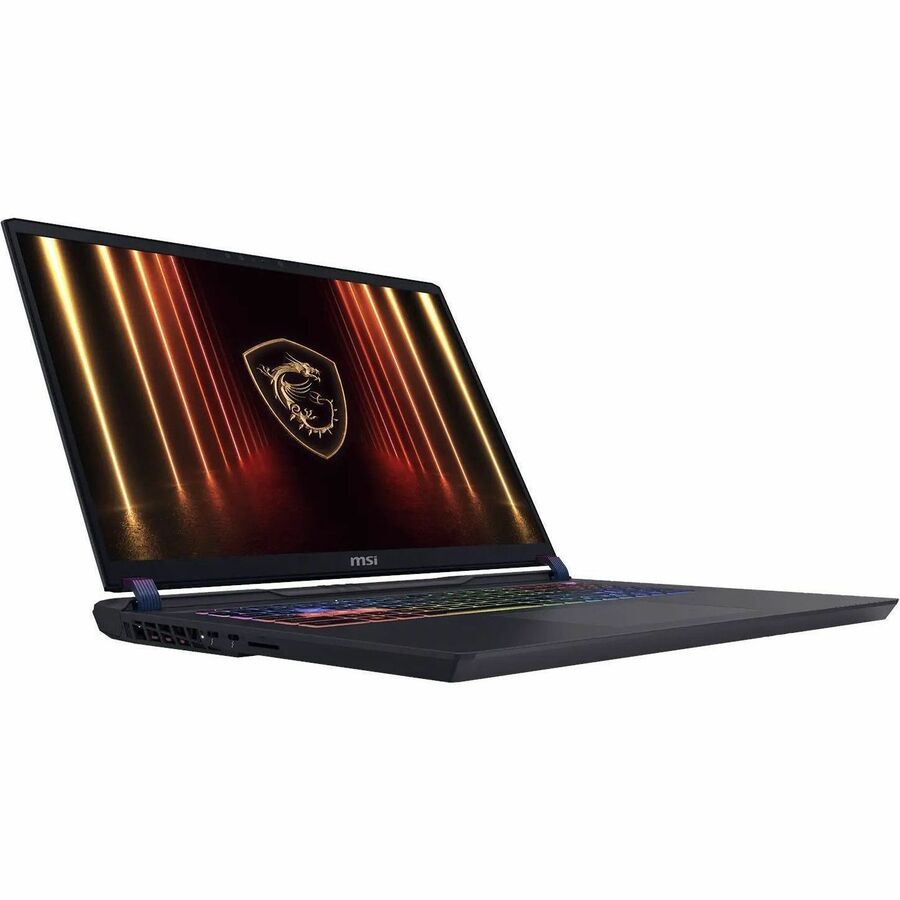 Gaming laptop with MSI logo on a white background