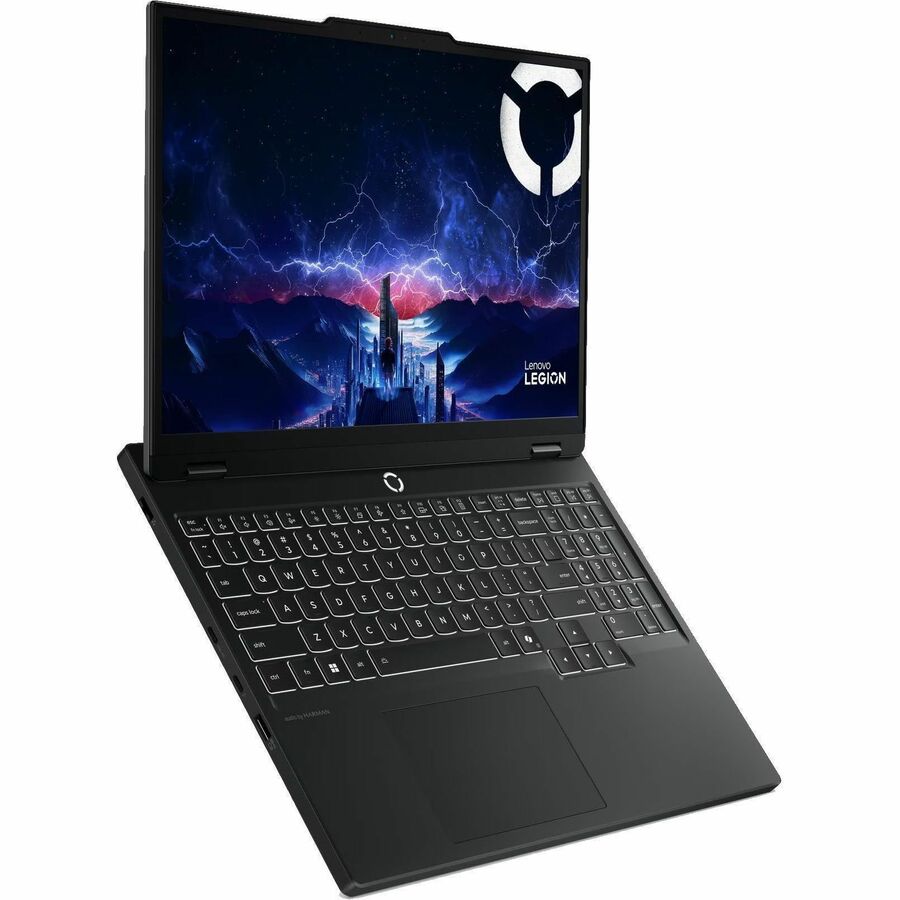Gaming laptop with a vibrant display on a white background