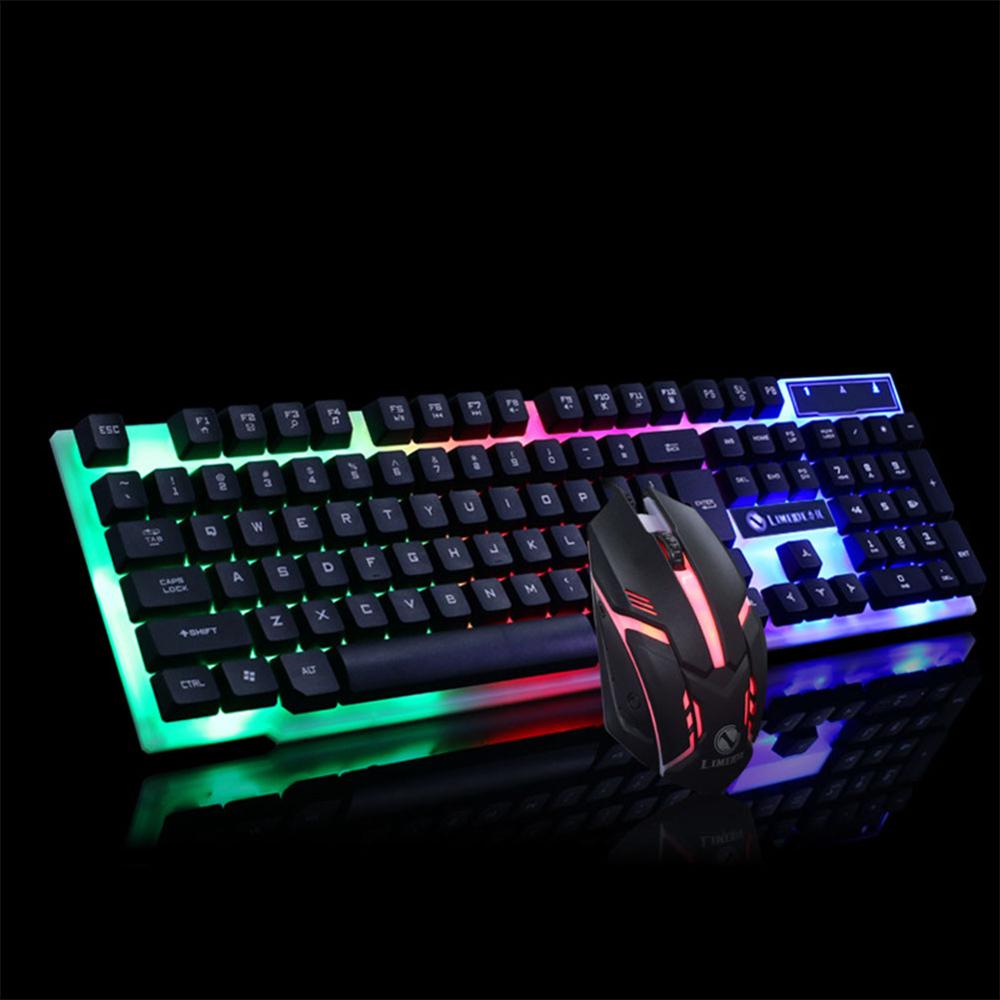 Wired Gaming Keyboard & Mouse Combo – RGB Backlit, 1600 DPI, 104 Keys
