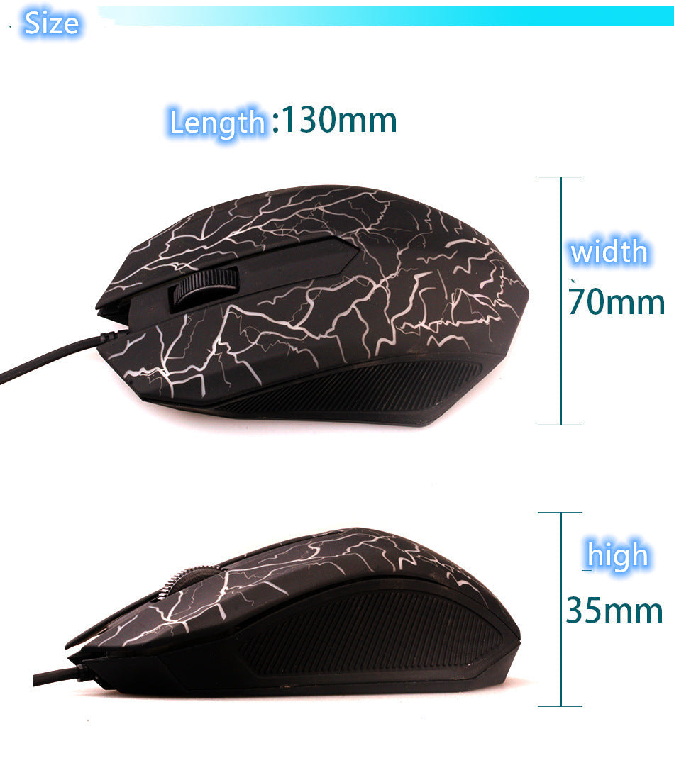 Wired Gaming Mouse – 2400 DPI, 6-Button Ergonomic Optical Mouse