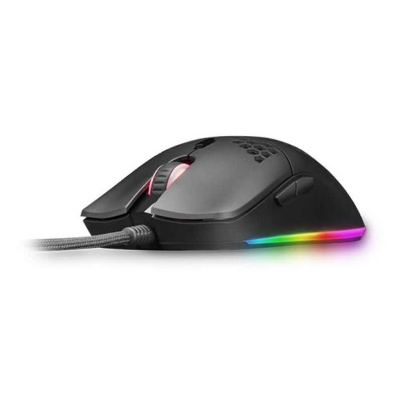 Gaming mouse with RGB lighting on a white background