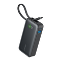 Anker power bank with digital display on a white background