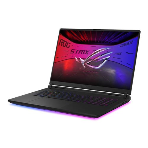 Gaming laptop with ROG Strix logo on a white background
