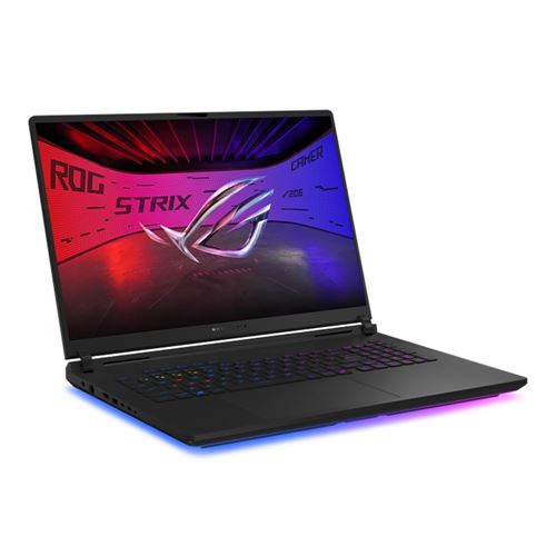 Gaming laptop with ROG logo on a white background