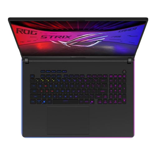 Gaming laptop with ROG Strix logo on a white background