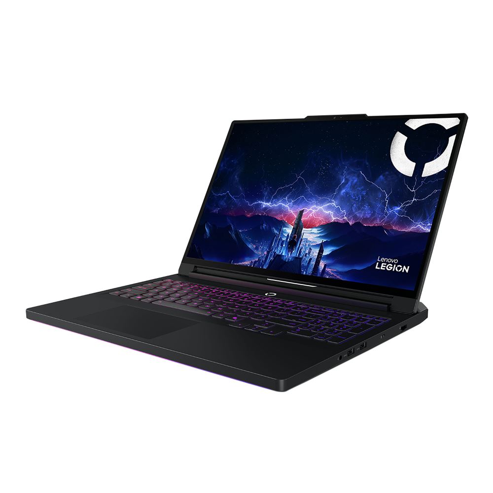 Gaming laptop with a vibrant display on a white background