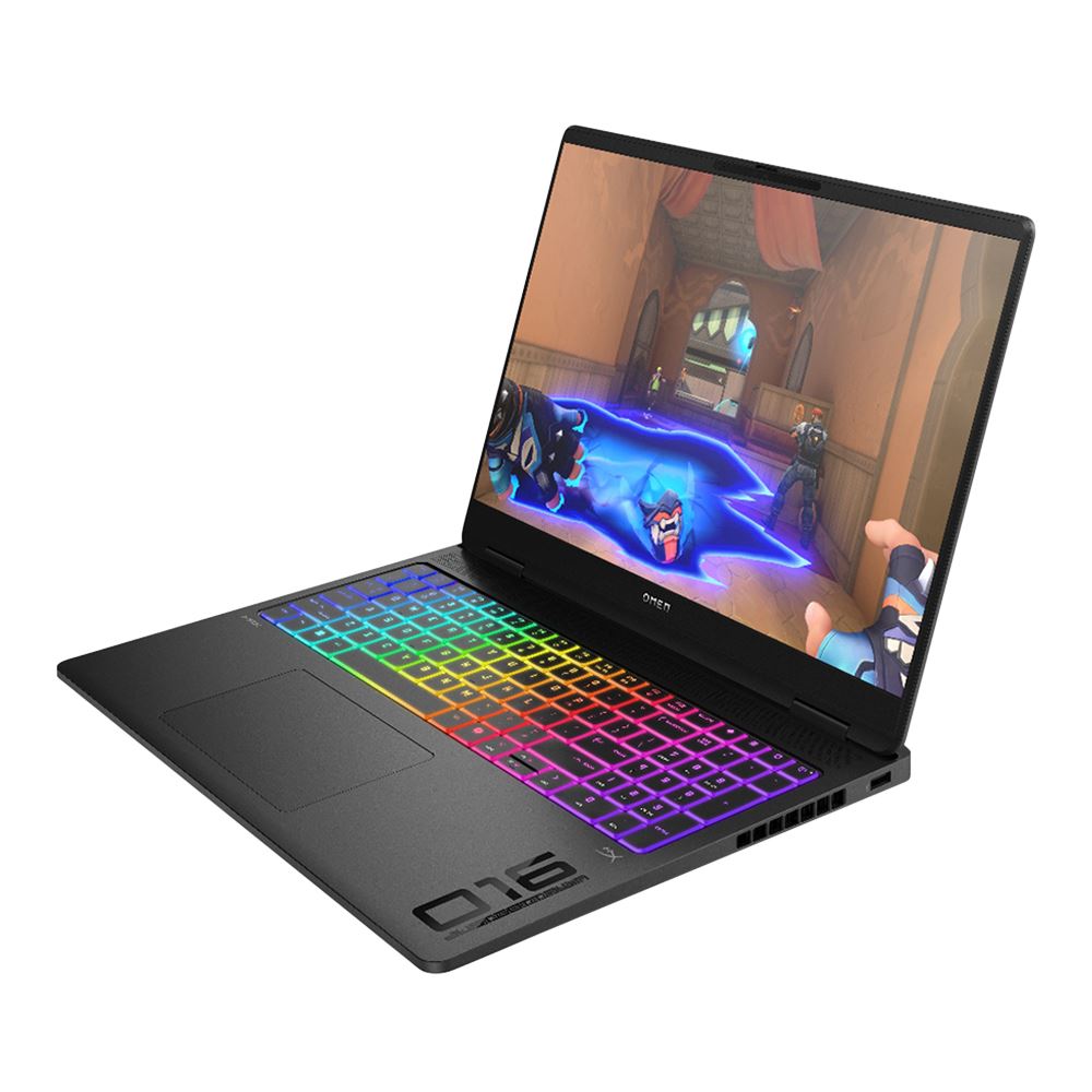 Gaming laptop with RGB keyboard on a white background