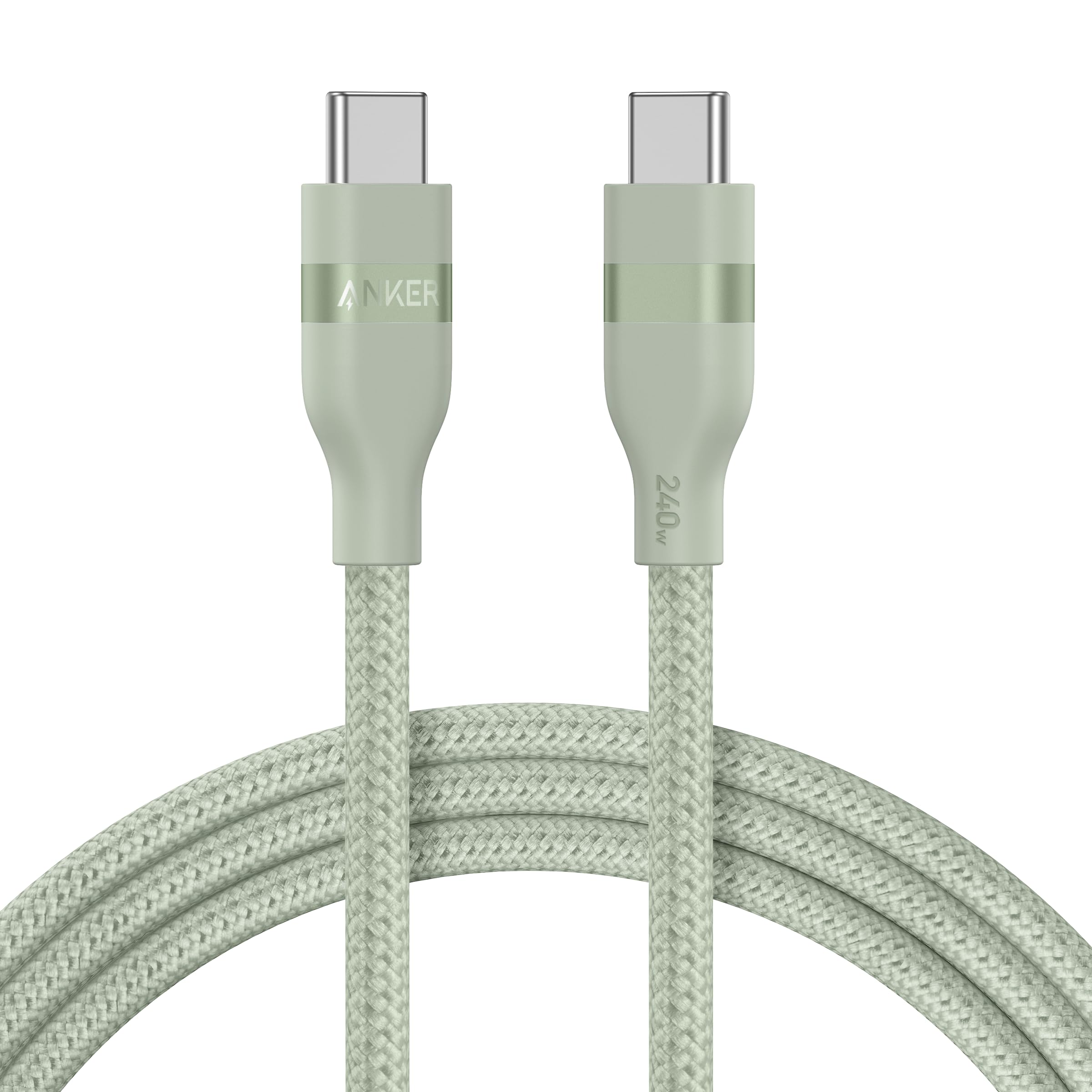 Anker USB-C cable with braided design on a white background