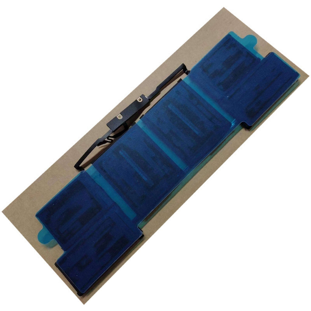 Blue battery pack on a cardboard backing