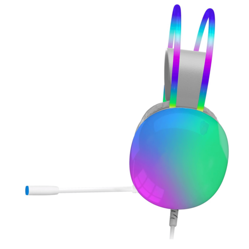 Colorful headband with gradient design on a white background