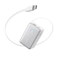 Portable device with USB-C cable on a transparent background