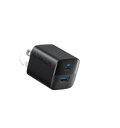 Anker power adapter with two USB ports on a white background
