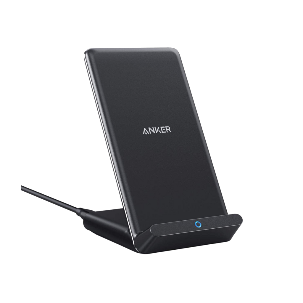 Anker wireless charging stand on a white background