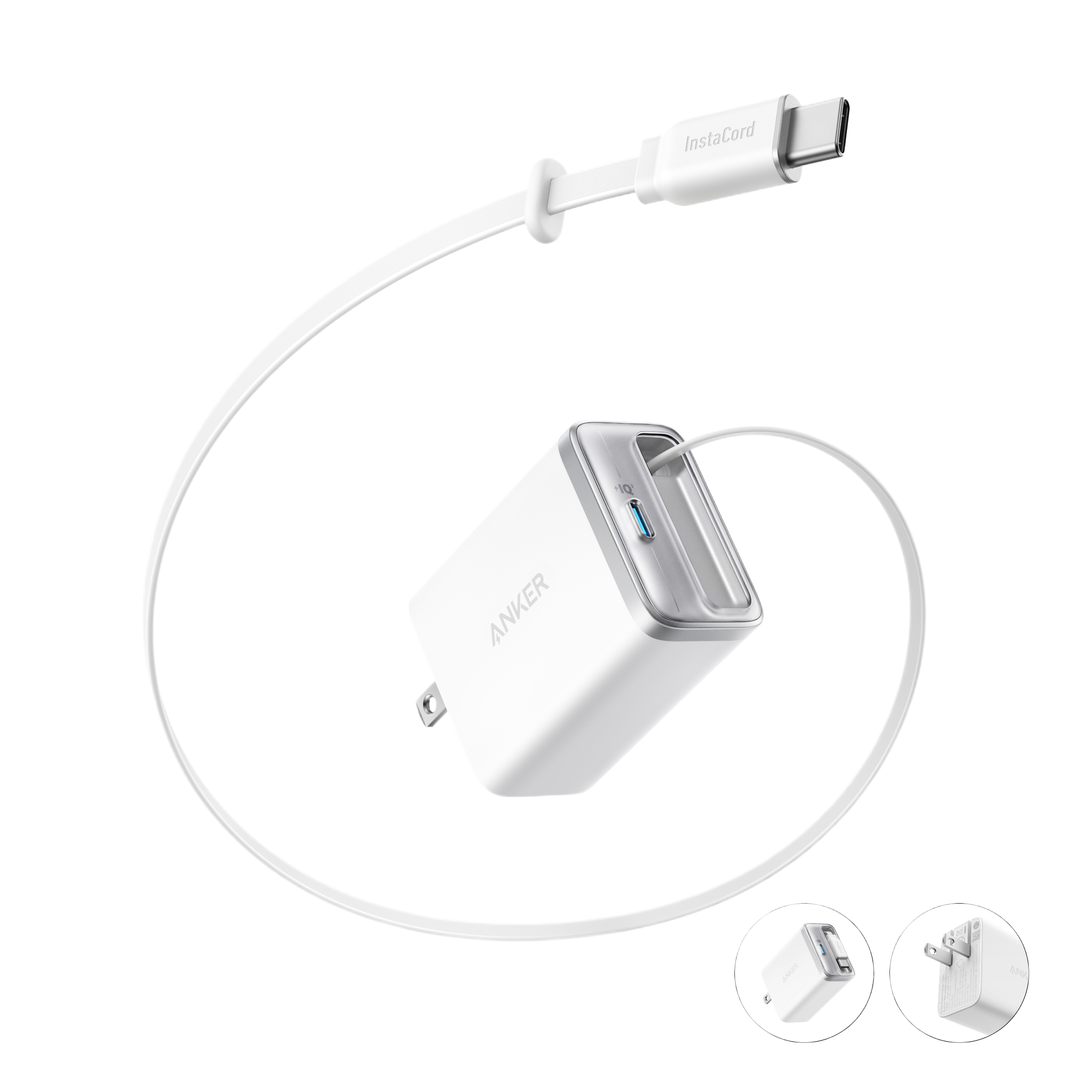 HUAWEI USB-C to USB-A cable with adapter on a white background