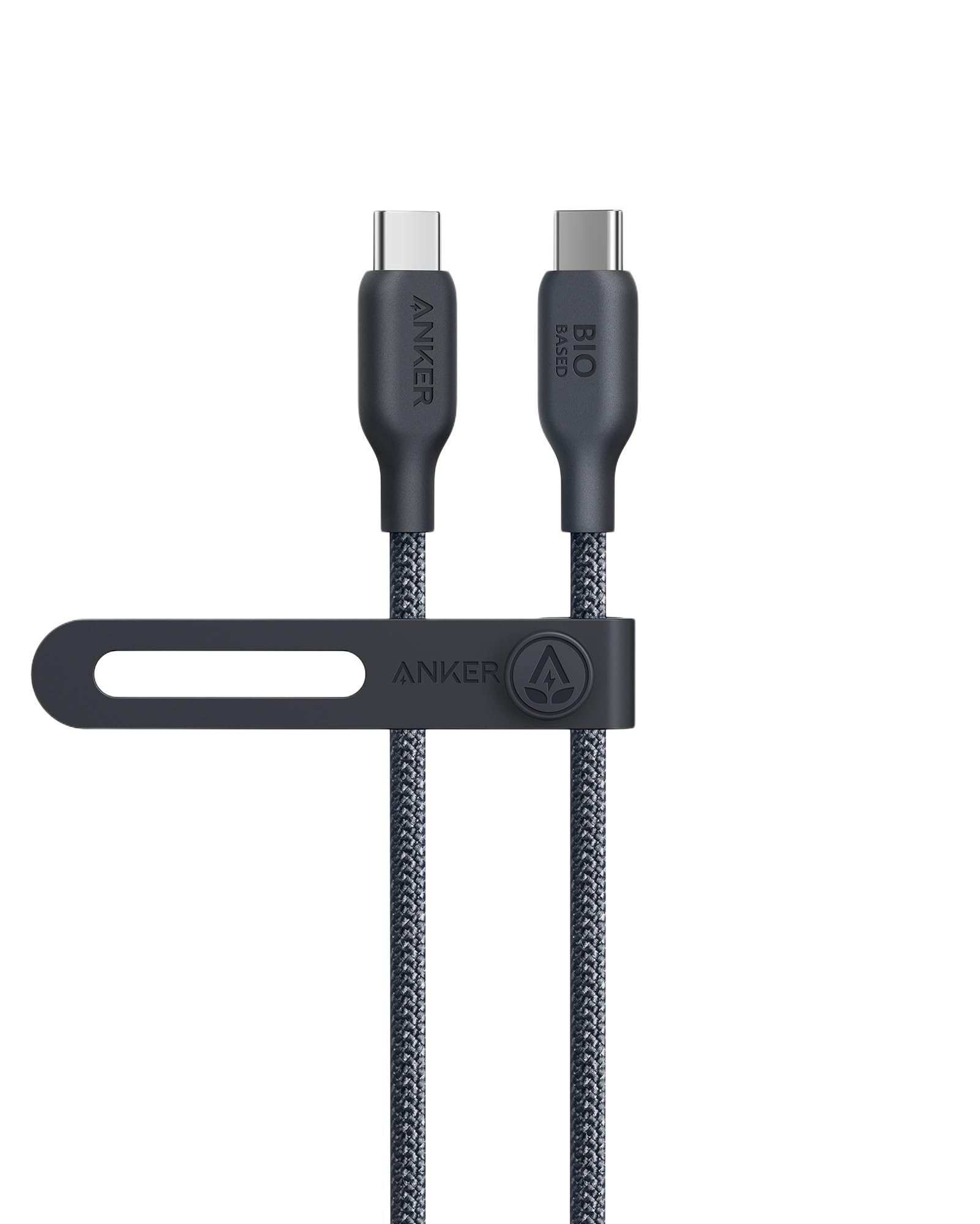 Anker USB cable with two connectors on a white background