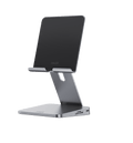 Phone stand with Anker branding on a green background