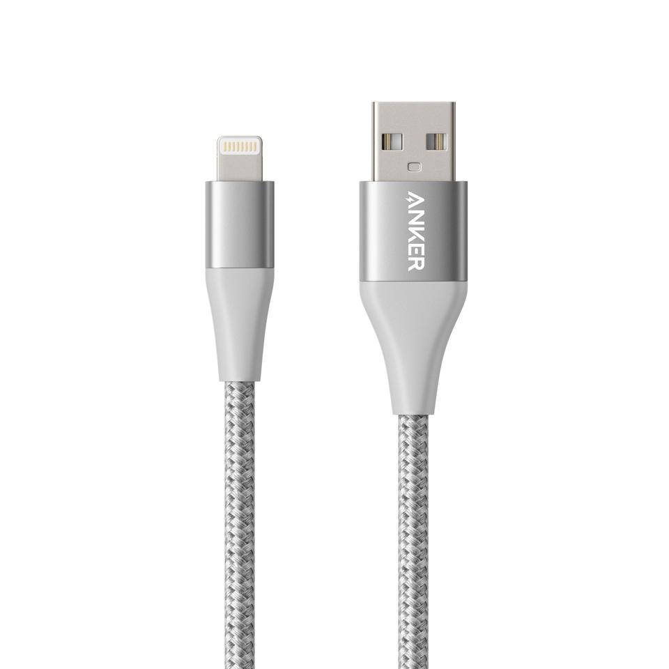 Anker USB cable with lightning connector on a white background
