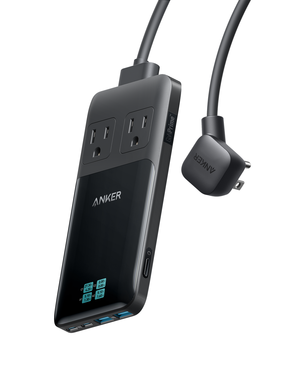 Anker power station with multiple outlets and ports on a white background