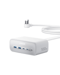 Anker power adapter with multiple ports on a white background
