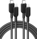 Two Anker cables with different connectors on a white background