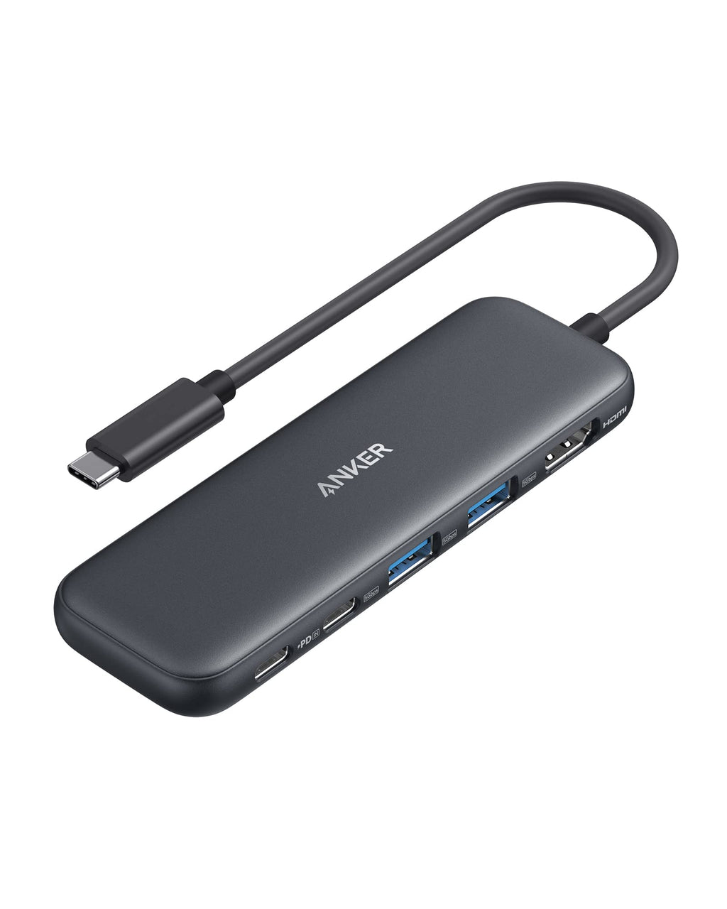 Anker USB hub with cable on a white background