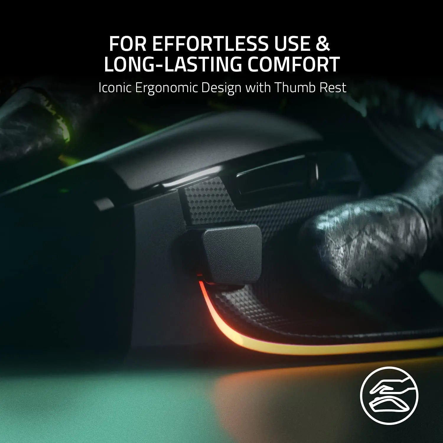 Razer Basilisk V3 Ergonomic Gaming Mouse – 26K DPI, Chroma RGB, 11 Buttons