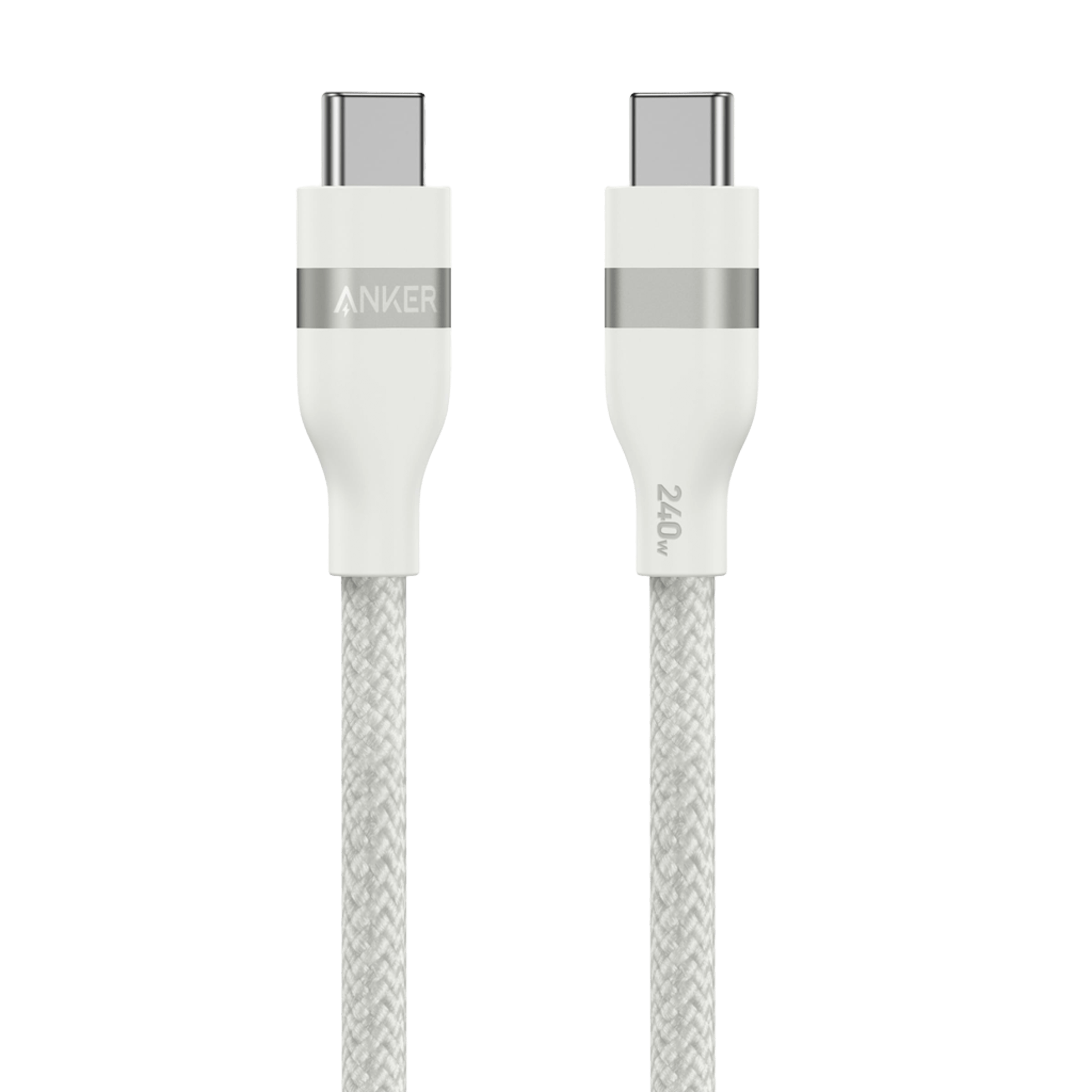 Anker USB-C cable on a green background