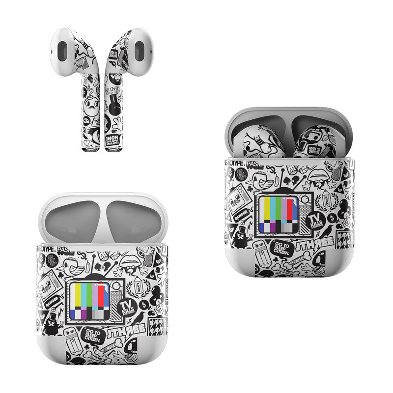 电视扼杀一切 - Apple AirPods 皮肤贴纸