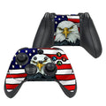 Gaming controller with American flag and eagle design on a white background