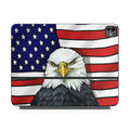 Phone case with American flag and bald eagle design on a white background