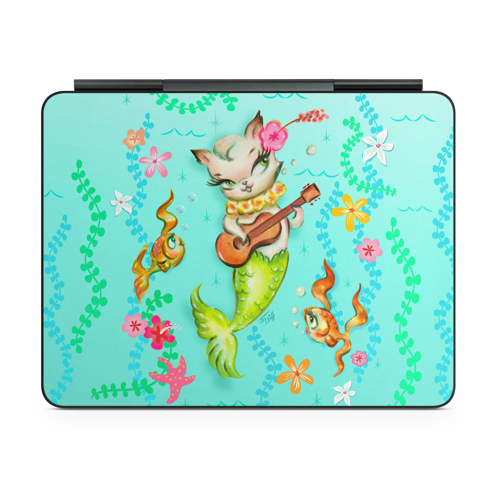 尤克里里美人鱼小猫 - 适用于 iPad 的 Apple 妙控键盘贴膜