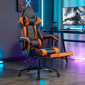 Gaming Chair With Footrest, Ergonomic Computer Chair With Headrest