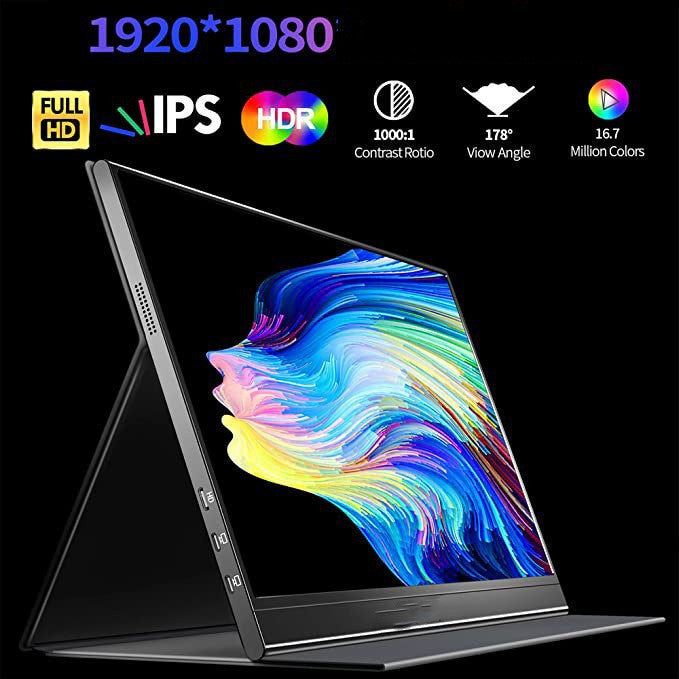 15.6" Portable IPS Monitor — 1080p Full HD, HDMI & USB-C
