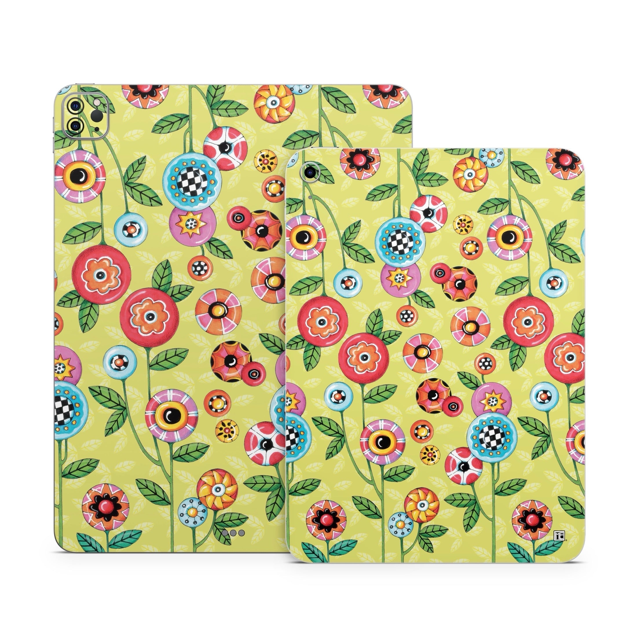 Button Flowers - Apple iPad Wrap