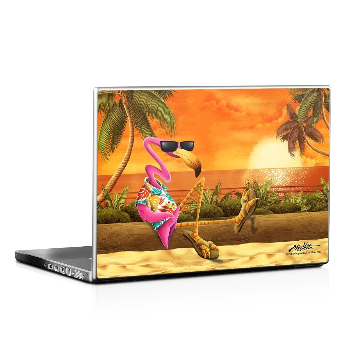 Sunset Flamingo - Laptop Lid Wrap