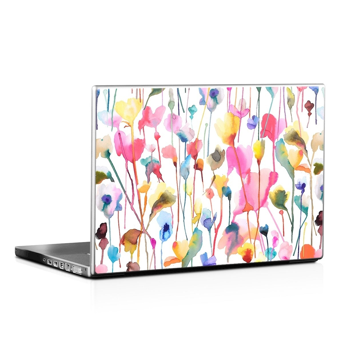 Watercolor Wild Flowers - Laptop Lid Wrap