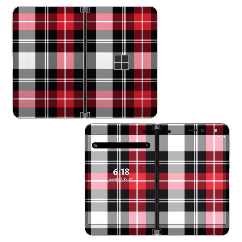 Cuadros Rojos - Piel para Microsoft Surface Duo