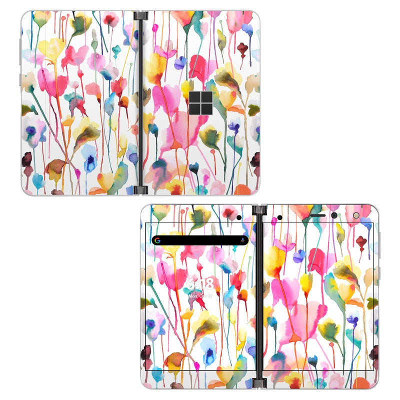 Watercolor Wild Flowers - Microsoft Surface Duo Wrap