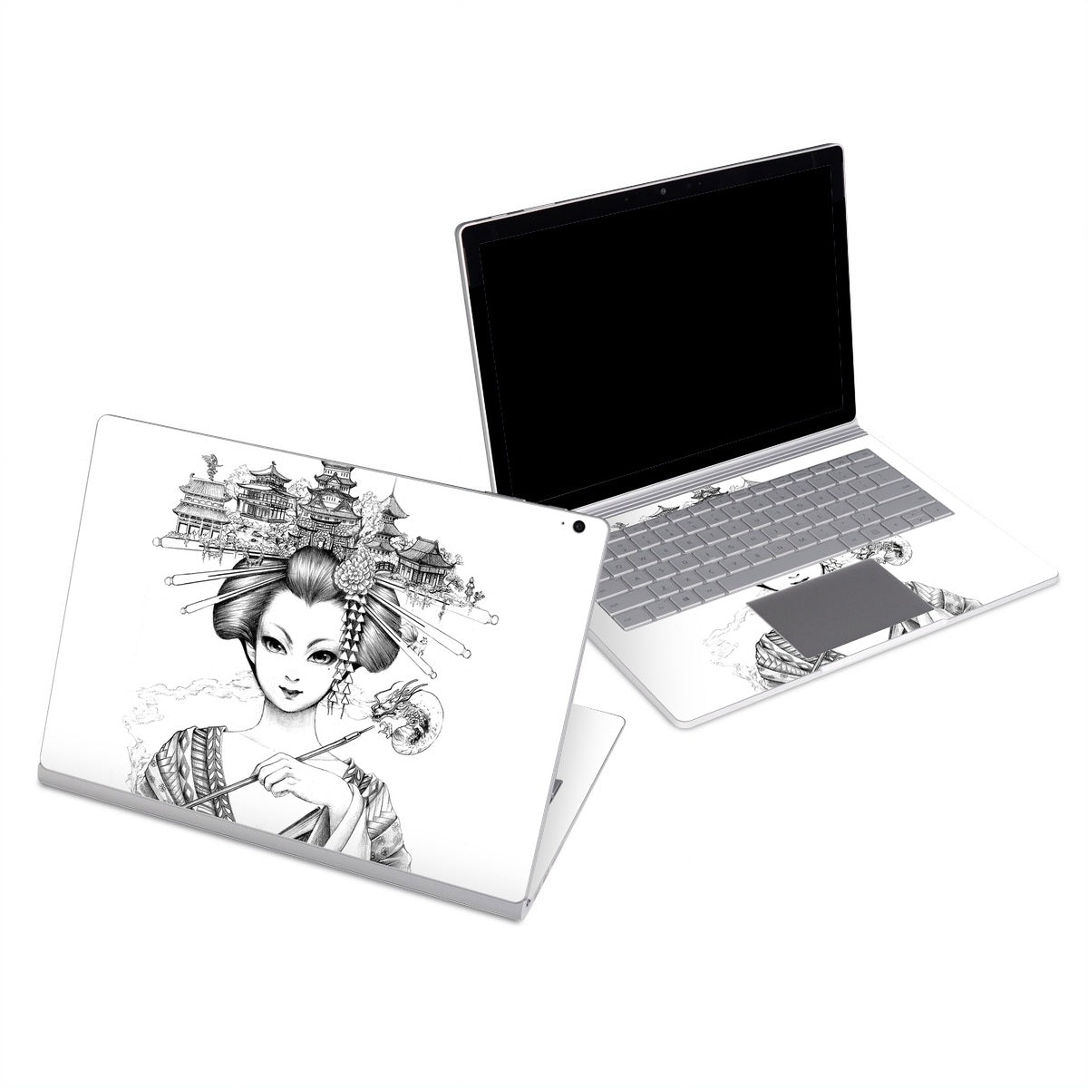 Geisha Sketch - Microsoft Surface Book Wrap