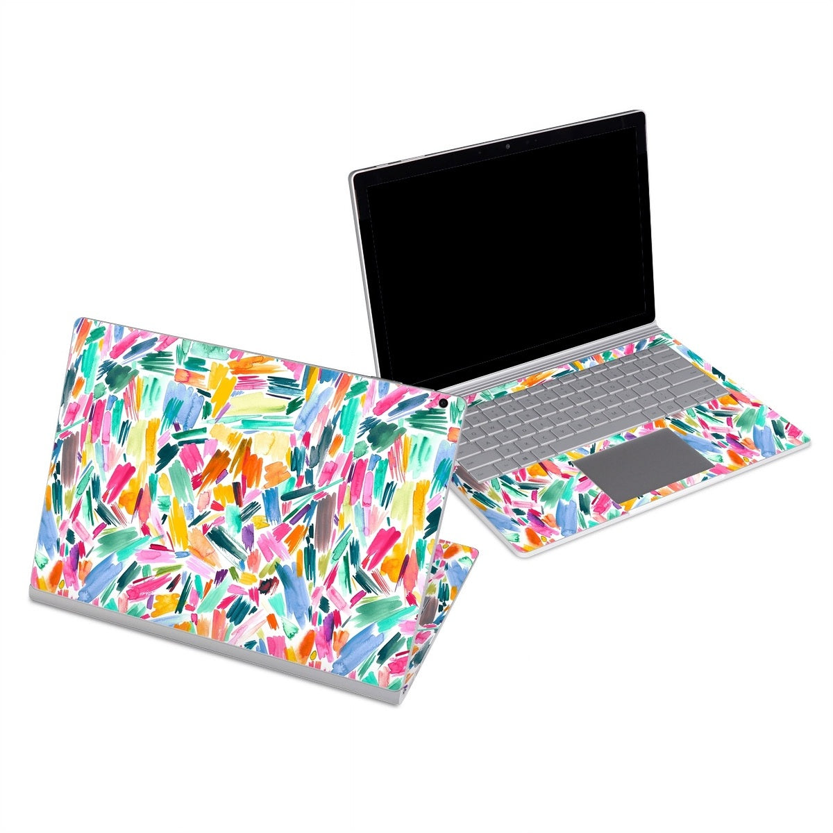 Watercolor Colorful Brushstrokes - Microsoft Surface Book Wrap