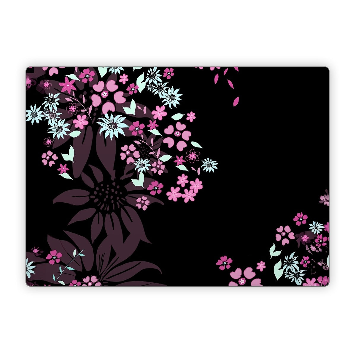 暗色花朵 - 微软 Surface 笔记本电脑贴纸