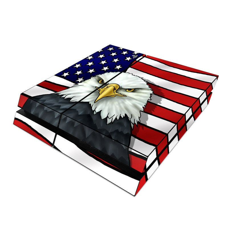 Product with American flag design featuring an eagle on a white background