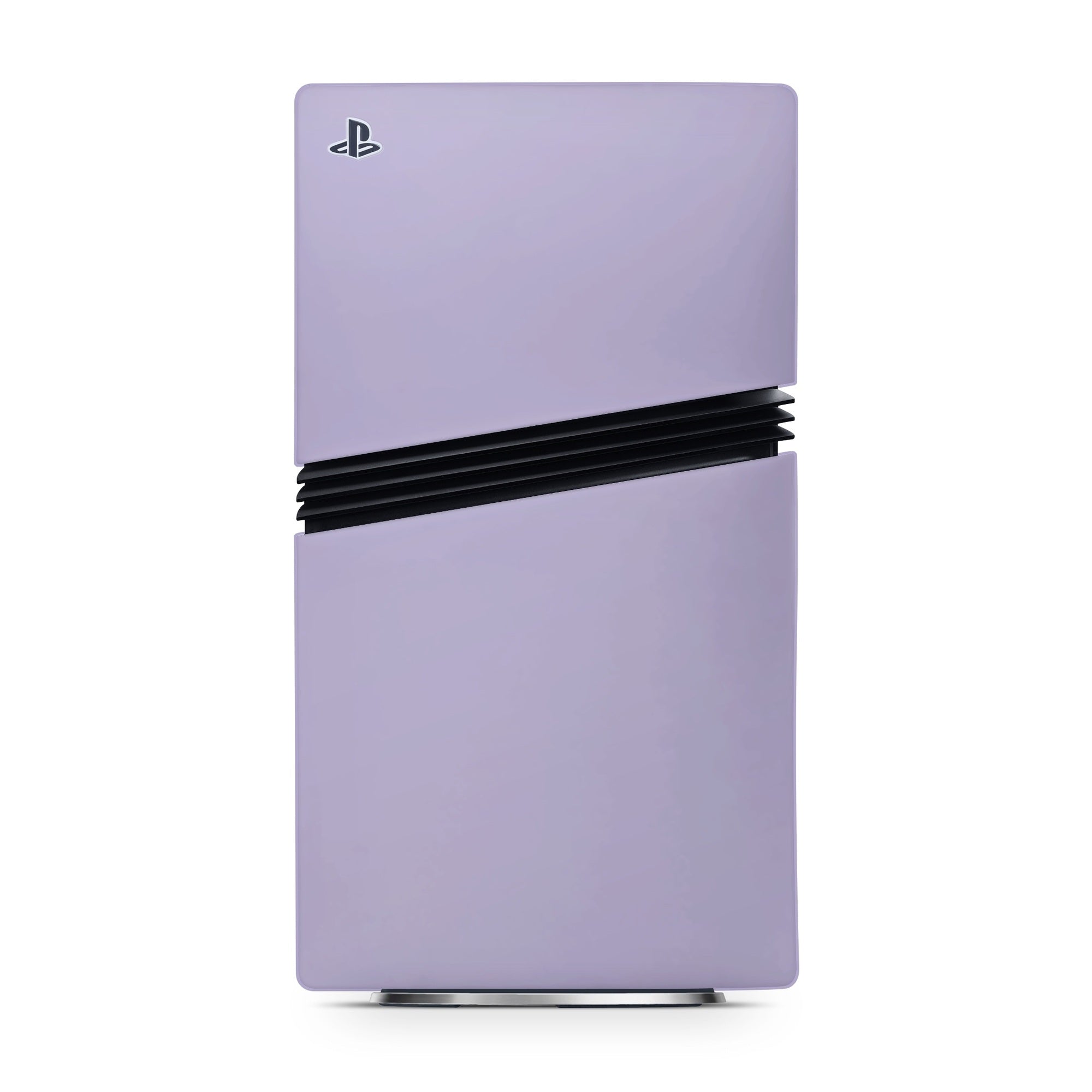 Purple gaming console with black accent on a white background